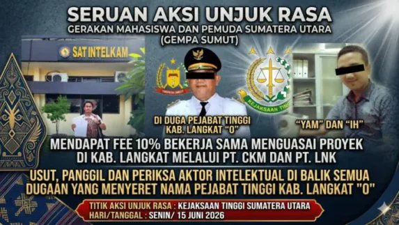 GEMPA SUMUT akan Gelar Aksi Terkait Dugaan Pejabat Tinggi Langkat Kuasai Proyek bersama PT LNK dan PT CKM