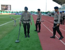 Jelang Laga Filipina Vs Australia, Gegana Brimob Polda Sumut Sterilisasi Stadion Madya