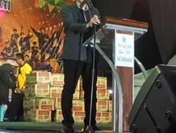 Beo’s Pemilik Pasar Malam Bersama Panitia Bagikan Santunan di HUT Indra Sakti ke-15