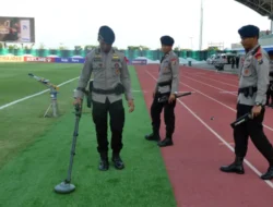 Jelang Laga Filipina Vs Australia, Gegana Brimob Polda Sumut Sterilisasi Stadion Madya