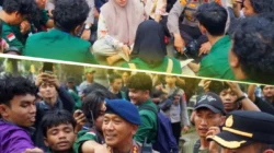 Pengamanan Humanis Warnai Aksi Penyampaian Aspirasi Mahasiswa di Gedung DPRD Sumut