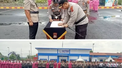 Polres Labusel Gelar Upacara Sertijab Kasat Reskrim dan Pelantikan Kasikum