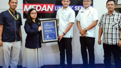 SDABMBK Kota Medan di Bawah Khairul Azmi Raih Penghargaan Kepatuhan Pajak