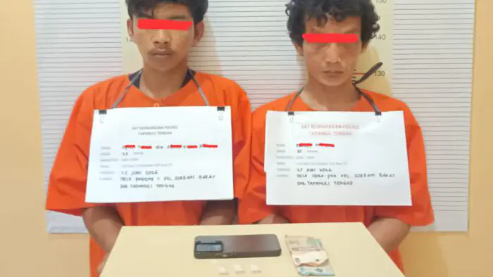 Sikat Pengedar Sabu di Sorkam Barat, Sat Resnarkoba Polres Tapteng Amankan Dua Pria