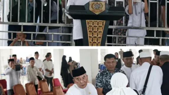 Wabup Syahdian Purba Sambut Kepulangan Jamaah Haji Labusel