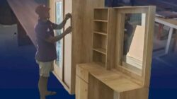 Warga Binaan Lapas Narkotika Rumbai Ikuti Program Pembuatan Mebel