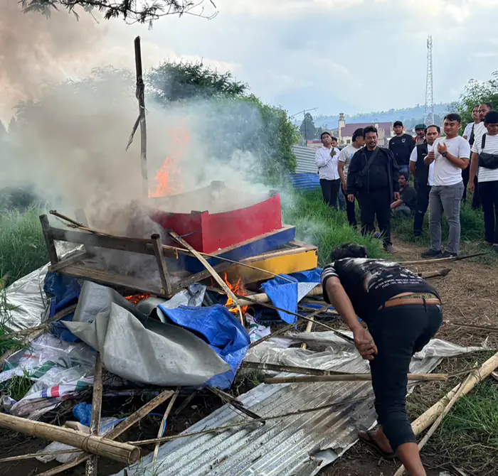 Barak Narkoba Dibakar Polres Karo