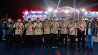 Bupati Labusel Hadiri Upacara Api Unggun Jamdasu XI di Sibolangit