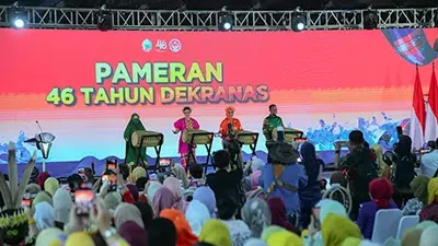 Ketua Dekranasda Batu Bara Hadiri Puncak Peringatan HUT ke-46 Dekranas di Makassar
