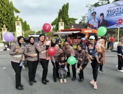 Polantas Sapa Warga di Car Free Day, Ditlantas Polda Riau Gaungkan Budaya Tertib Berlalu Lintas