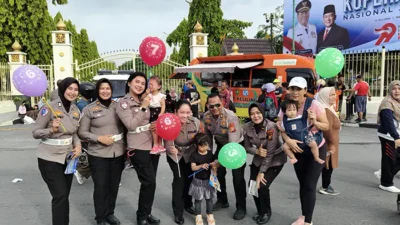 Polantas Sapa Warga di Car Free Day, Ditlantas Polda Riau Gaungkan Budaya Tertib Berlalu Lintas