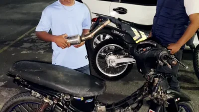 Polres Pematangsiantar Amankan Enam Sepeda Motor Knalpot Brong