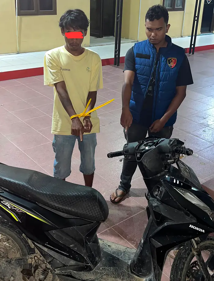 Polres Tapteng Amankan Satu Terduga Pelaku Curanmor di Badiri