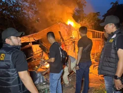 Satresnarkoba Polrestabes Medan Bumihanguskan Sarang Narkoba di Klambir V