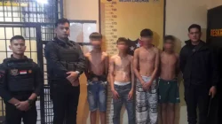 Tim Macan Polres Pelabuhan Belawan Amankan Empat Remaja Pelaku Tawuran