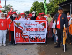 Semarakkan HUT ke-81 RI, DPAC Pendawa Patumbak Gelar Jalan Santai dan Lomba Edukatif