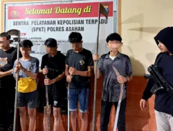 Cegah Tawuran dan Geng Motor, KRYD Polres Asahan Amankan Lima Remaja beserta Sajam