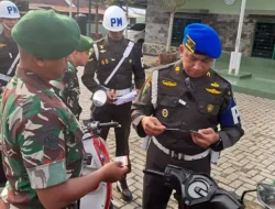 Personel Subdenpom I/5-1 Belawan Gelar Pemeriksaan Surat-Surat Kendaraan