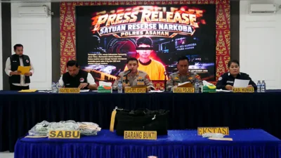 Polres Asahan Ungkap 5 Kg Lebih Sabu dan 285 Butir Ekstasi