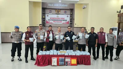 Polres Langsa Ungkap Peredaran Sabu Jaringan Malaysia