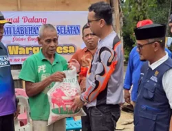 Jelajah Desa VIII Labusel: Pemkab dan Baznas Salurkan 80 Paket Sembako untuk Warga Air Merah