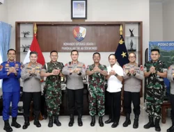 Kapolda Sumut Sonny Irawan Silaturahmi dengan Danlanud Soewondo Marsma TNI Tiopan Hutapea