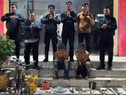Patroli Dini Hari, Tim Macan Polres Pelabuhan Belawan Amankan Dua Pelaku Pencurian Kabel Fiber Optik